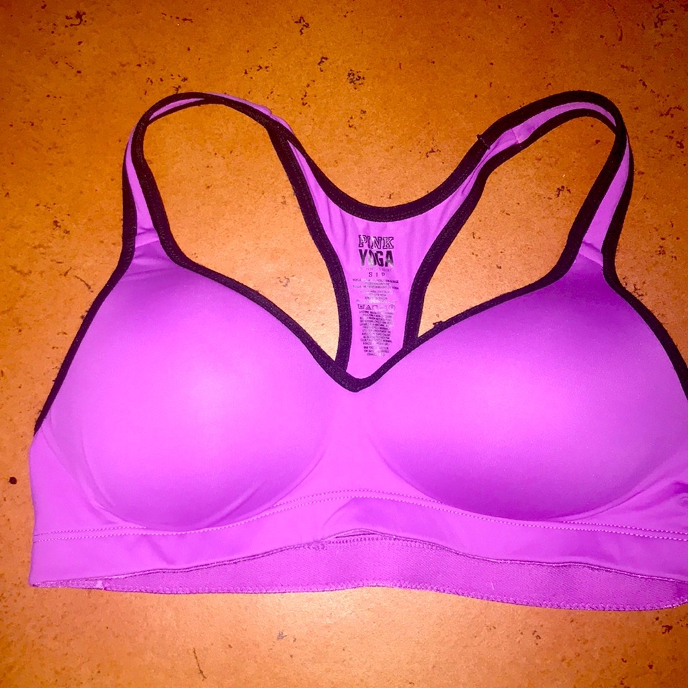 Pink Yoga Push-Up sports bra size small